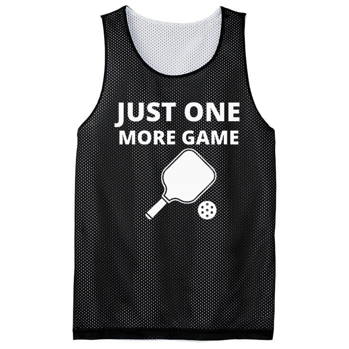 Pickleball Just One More Game funny sport Mesh Reversible Basketball Jersey Tank