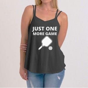 Pickleball Just One More Game funny sport Women's Strappy Tank