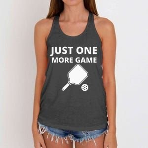 Pickleball Just One More Game funny sport Women's Knotted Racerback Tank