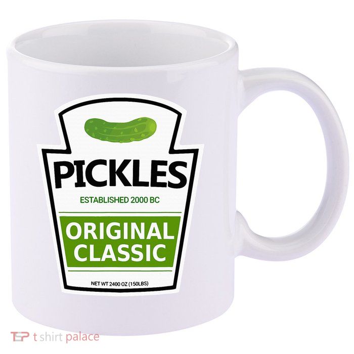 Pickle Jar 11oz C Handle Ceramic Mug