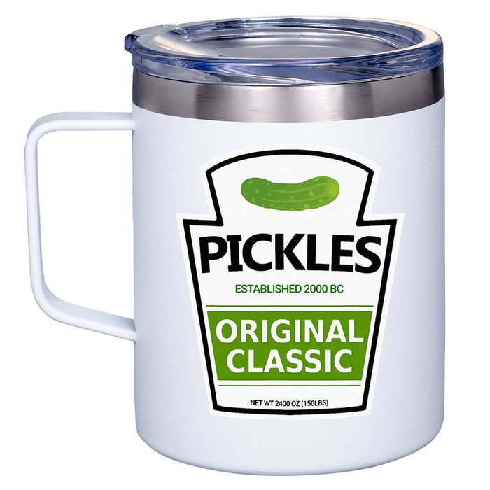 Pickle Jar 12oz Stainless Steel Coffee Mug