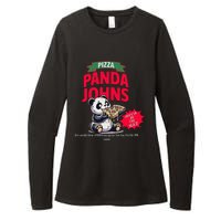 Panda Johns Pizza Lovers Womens CVC Long Sleeve Shirt