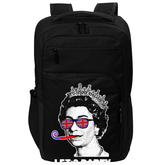 Platinum Jubilee. Queen & Union Jack LetS Party Funny Queen Impact Tech Backpack