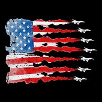 Patriotic Jet Red White Blue Usa Flag 4th Of July City Backpack
