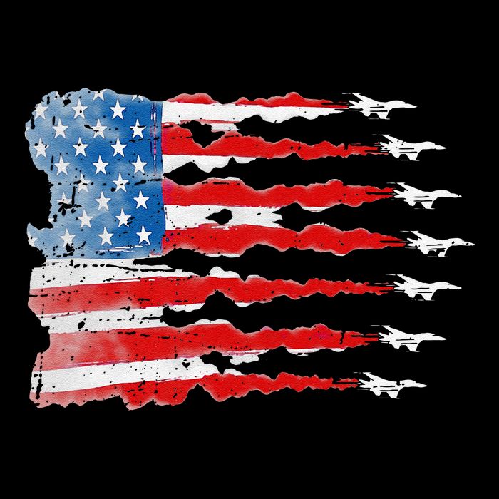 Patriotic Jet Red White Blue Usa Flag 4th Of July City Backpack
