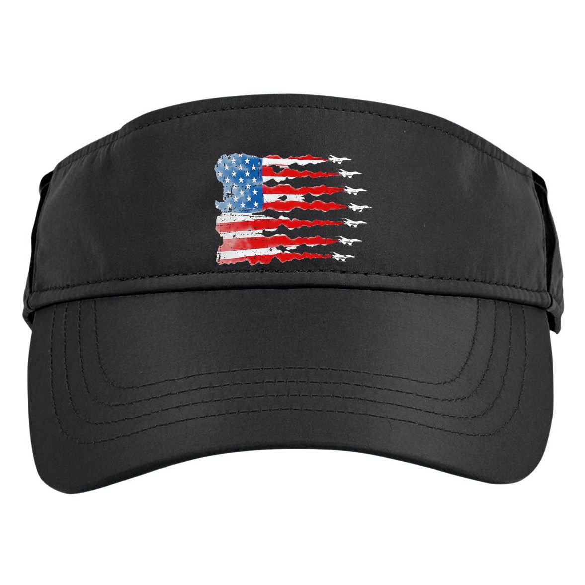 Patriotic Jet Red White Blue Usa Flag 4th Of July Adult Drive Performance Visor