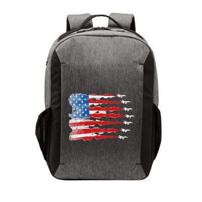 Patriotic Jet Red White Blue Usa Flag 4th Of July Vector Backpack