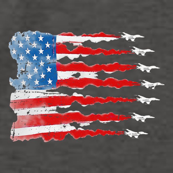 Patriotic Jet Red White Blue Usa Flag 4th Of July Vector Backpack