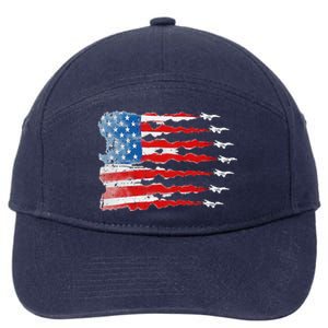 Patriotic Jet Red White Blue Usa Flag 4th Of July 7-Panel Snapback Hat