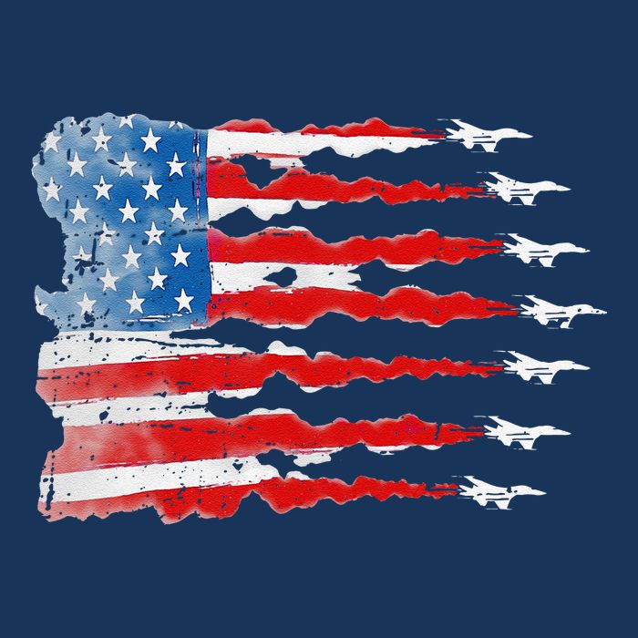 Patriotic Jet Red White Blue Usa Flag 4th Of July Zip Tote Bag