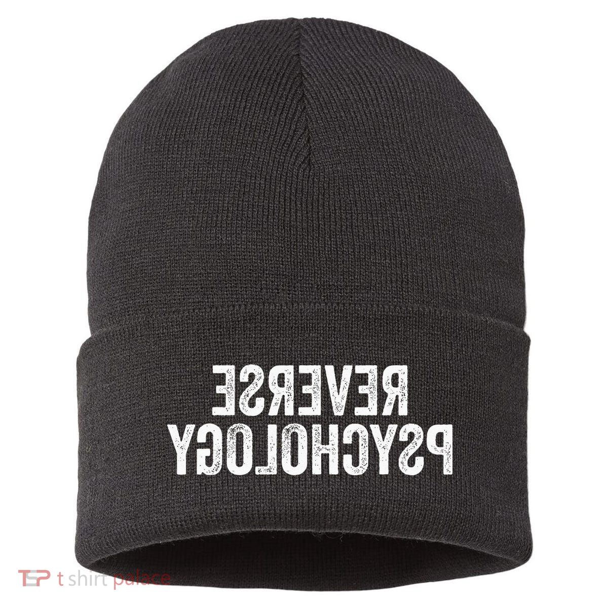 Psychology Joke Reverse Psychology Sustainable Knit Beanie