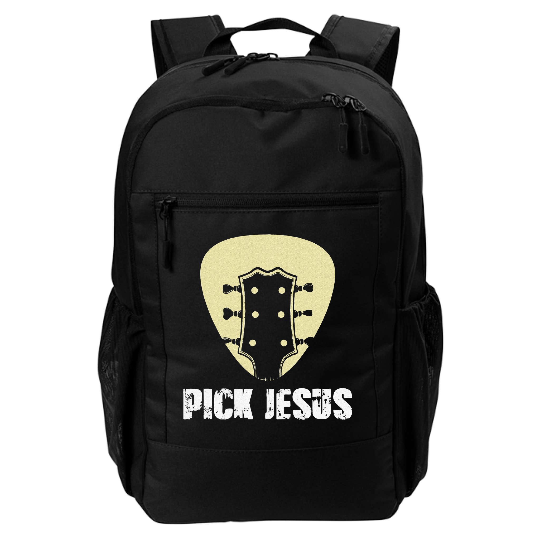 Pick Jesus Religious Musician Idea Guitar Worship Backpack