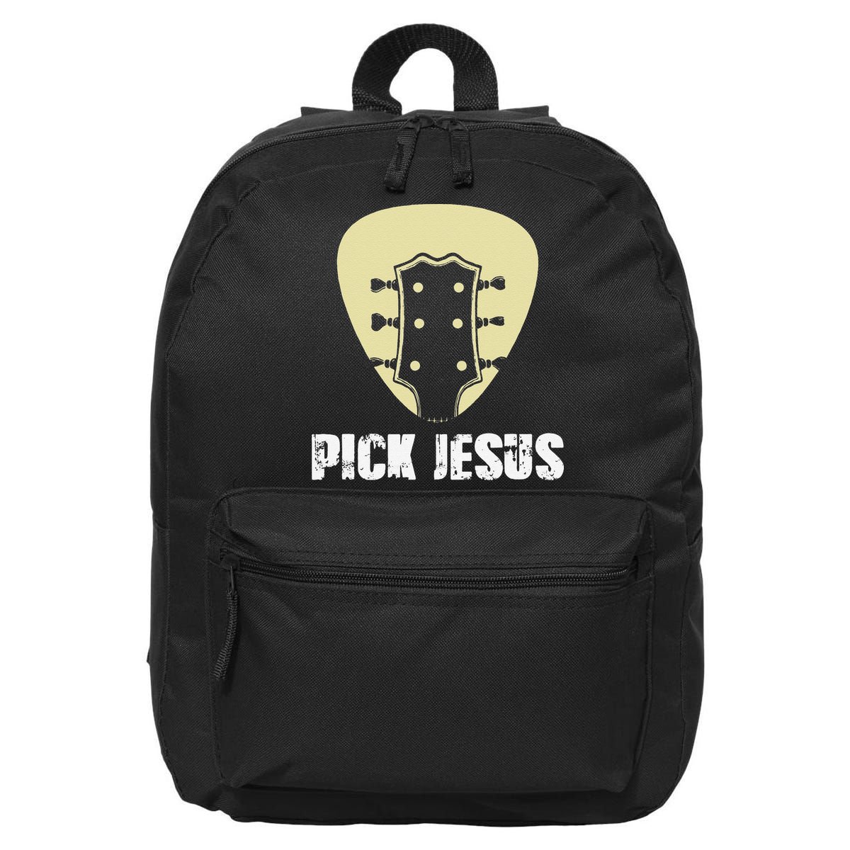 Pick Jesus Religious Musician Idea Guitar Worship 16 in Basic Backpack
