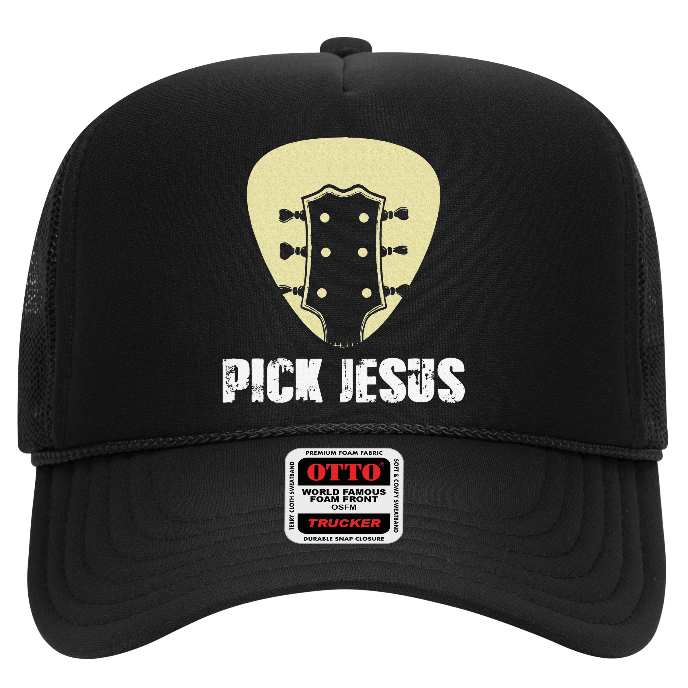 Pick Jesus Religious Musician Idea Guitar Worship Hat