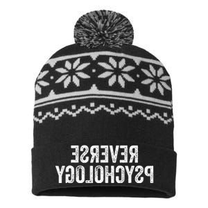 Psychology Joke Reverse Psychology USA-Made Snowflake Beanie