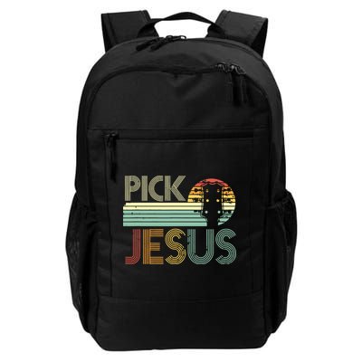 Pick Jesus Religious Musician Idea Guitar Worship Backpack