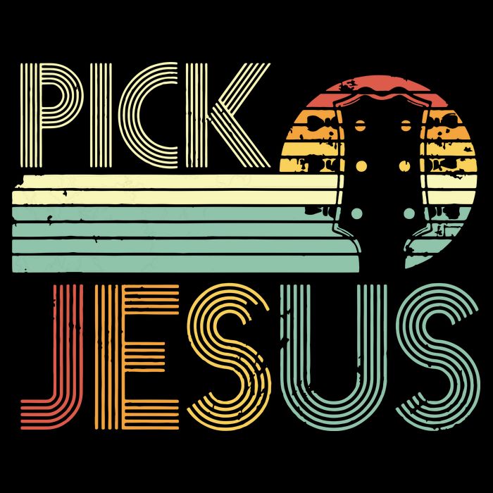 Pick Jesus Religious Musician Idea Guitar Worship Backpack