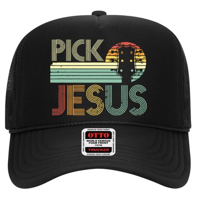 Pick Jesus Religious Musician Idea Guitar Worship Hat