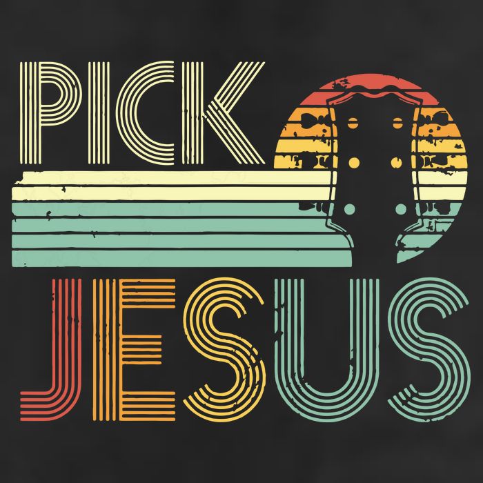 Pick Jesus Religious Musician Idea Guitar Worship Hat