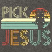 Pick Jesus Religious Musician Idea Guitar Worship Cotton Canvas Backpack