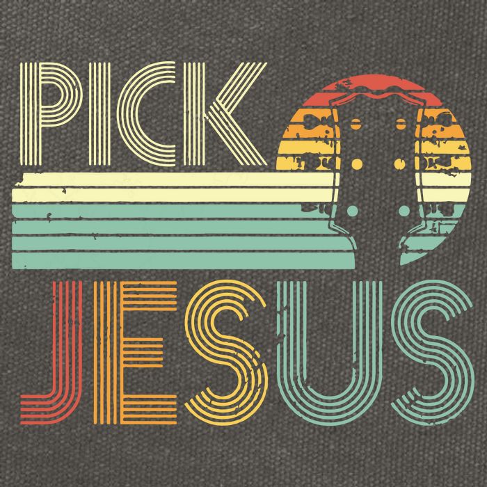 Pick Jesus Religious Musician Idea Guitar Worship Cotton Canvas Backpack
