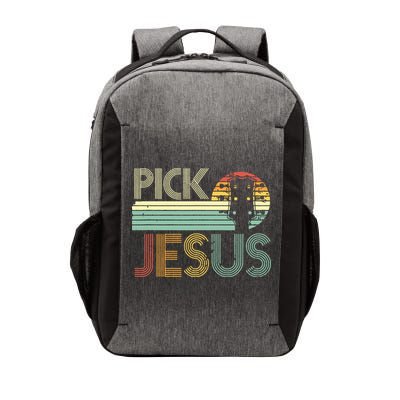 Pick Jesus Religious Musician Idea Guitar Worship Vector Backpack