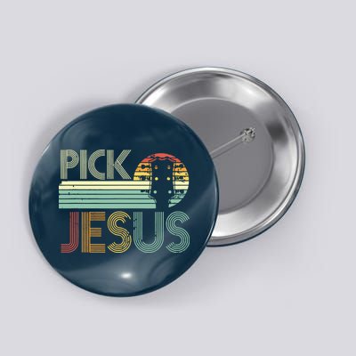 Pick Jesus Religious Musician Idea Guitar Worship Button