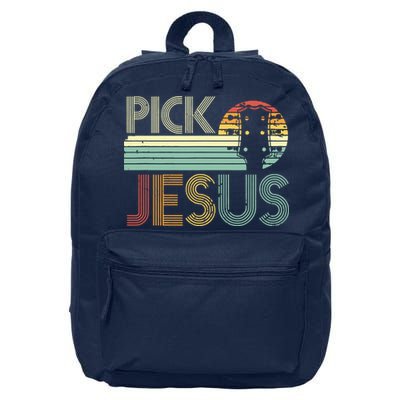 Pick Jesus Religious Musician Idea Guitar Worship 16 in Basic Backpack