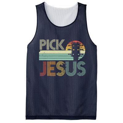 Pick Jesus Religious Musician Idea Guitar Worship Mesh Reversible Basketball Jersey Tank