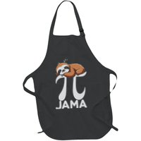 Pi Jama Sloth Pajama Pj 3.14 Pi Number Symbol Math Sloth Full-Length Apron With Pockets