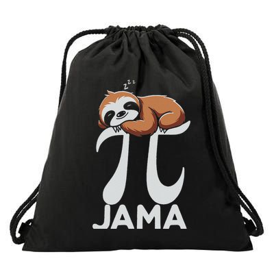 Pi Jama Sloth Pajama Pj 3.14 Pi Number Symbol Math Sloth Drawstring Bag