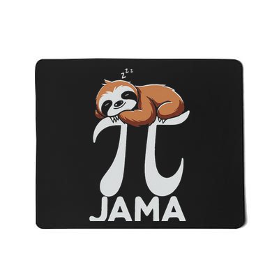 Pi Jama Sloth Pajama Pj 3.14 Pi Number Symbol Math Sloth Mousepad