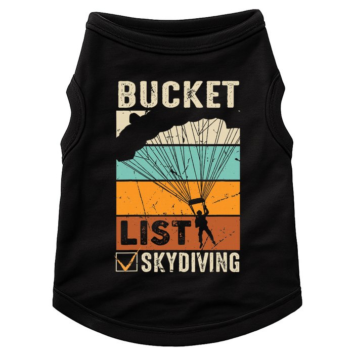 Parachute Jump Skydiver Instructor Bucket Lists Skydiving Doggie Tank