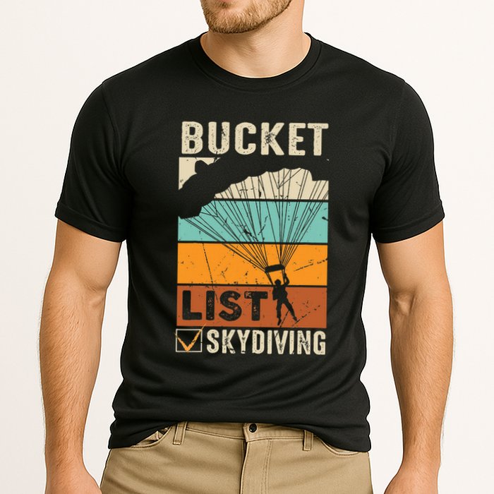 Parachute Jump Skydiver Instructor Bucket Lists Skydiving Performance Shirt