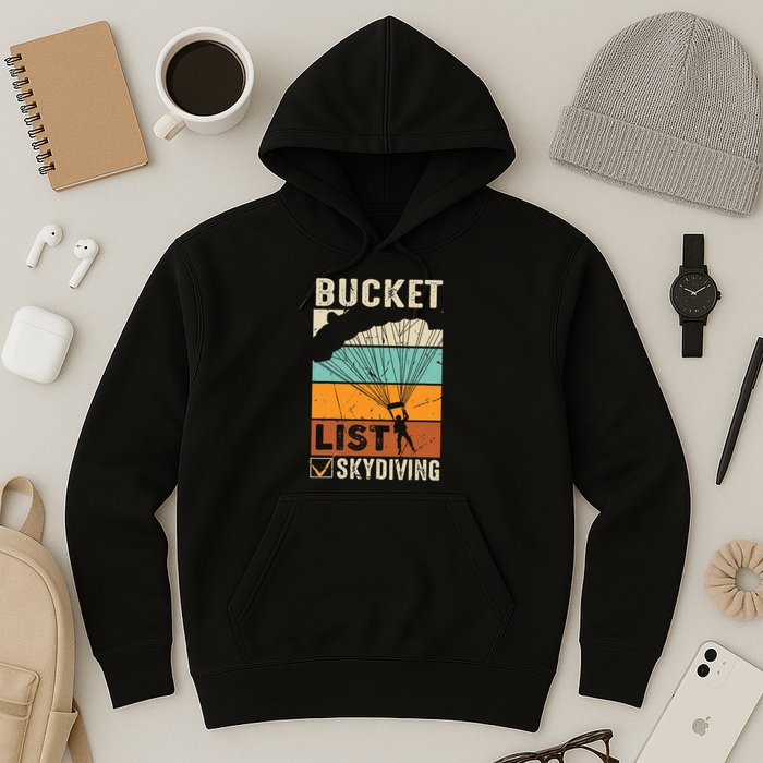 Parachute Jump Skydiver Instructor Bucket Lists Skydiving Hoodie