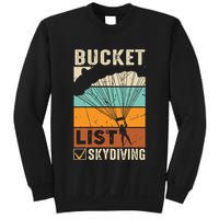 Parachute Jump Skydiver Instructor Bucket Lists Skydiving Sweatshirt