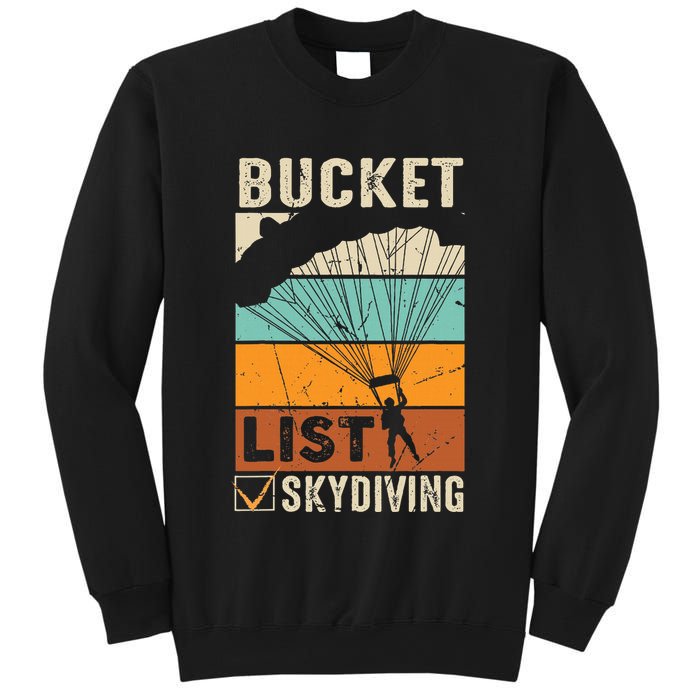 Parachute Jump Skydiver Instructor Bucket Lists Skydiving Sweatshirt