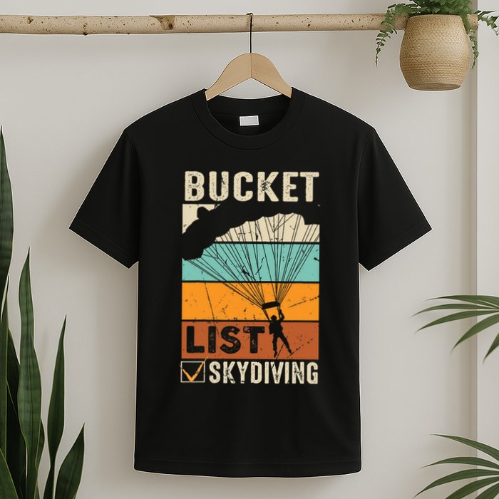 Parachute Jump Skydiver Instructor Bucket Lists Skydiving T-Shirt