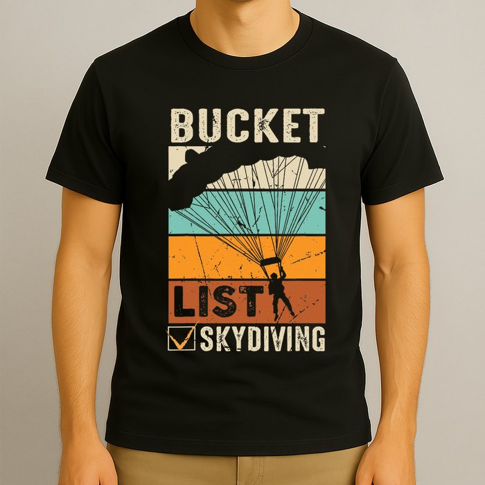 Parachute Jump Skydiver Instructor Bucket Lists Skydiving T-Shirt