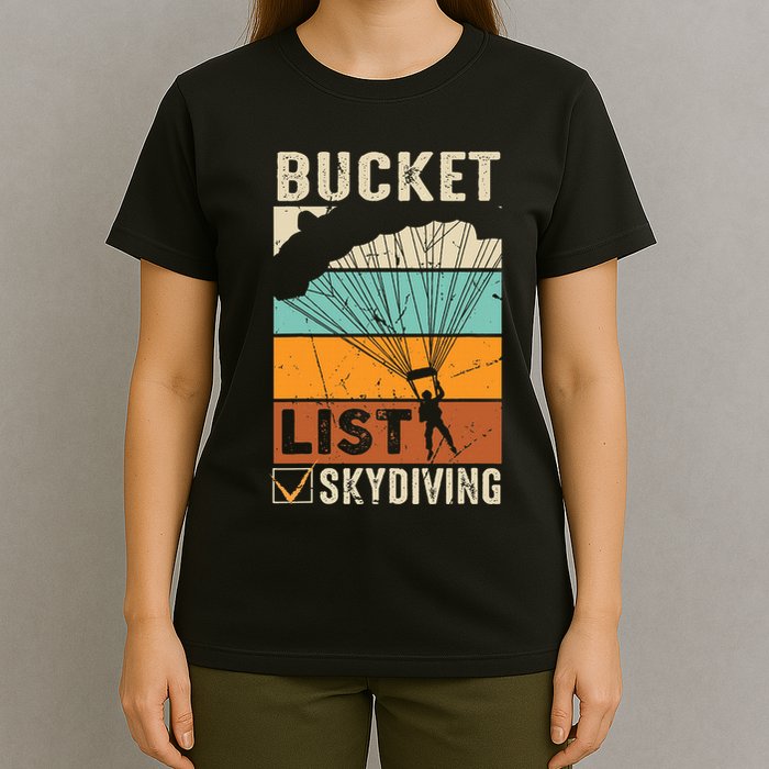 Parachute Jump Skydiver Instructor Bucket Lists Skydiving T-Shirt