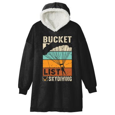 Parachute Jump Skydiver Instructor Bucket Lists Skydiving Hooded Wearable Blanket