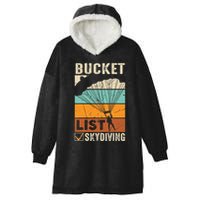 Parachute Jump Skydiver Instructor Bucket Lists Skydiving Hooded Wearable Blanket