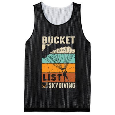 Parachute Jump Skydiver Instructor Bucket Lists Skydiving Mesh Reversible Basketball Jersey Tank