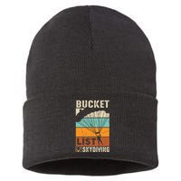 Parachute Jump Skydiver Instructor Bucket Lists Skydiving Sustainable Knit Beanie