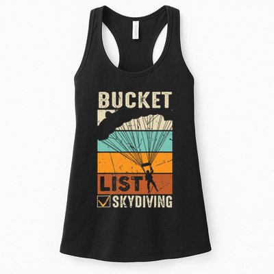 Parachute Jump Skydiver Instructor Bucket Lists Skydiving Womens Tank Top
