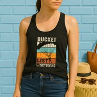 Parachute Jump Skydiver Instructor Bucket Lists Skydiving Womens Tank Top