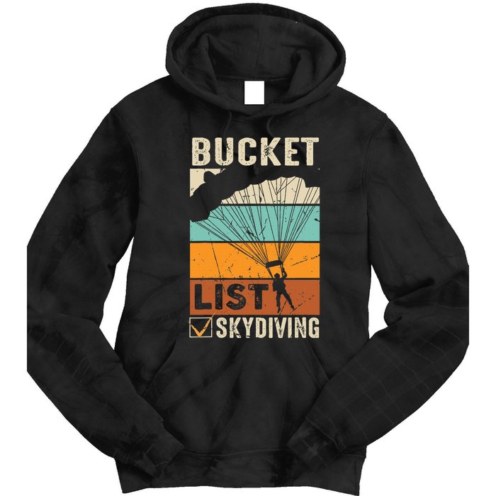 Parachute Jump Skydiver Instructor Bucket Lists Skydiving Tie Dye Hoodie