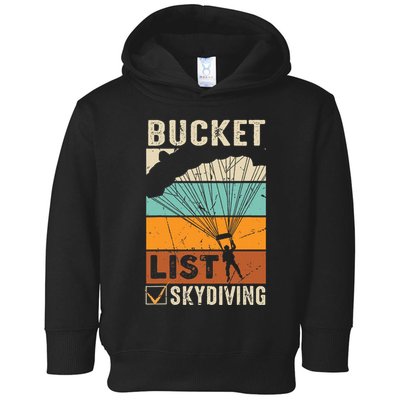 Parachute Jump Skydiver Instructor Bucket Lists Skydiving Toddler Hoodie