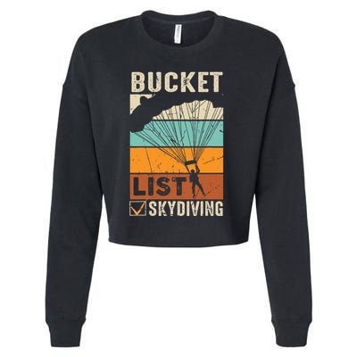Parachute Jump Skydiver Instructor Bucket Lists Skydiving Cropped Pullover Crew