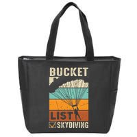 Parachute Jump Skydiver Instructor Bucket Lists Skydiving Zip Tote Bag